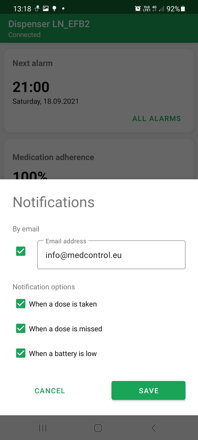 Notification Settings | DoseControl App