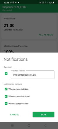 DOSECONTROL Automatische Medicijndispenser Smart | Transparant deksel | Model 2021 | Doseringssjablonen in het Nederlands  | 9 Alarmen | 2 veilige sloten | Afstandsbediening en Controle via de App