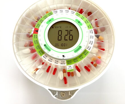 Smart Automatic Pill Dispenser with Alarm DoseControl | New Model 2021| Solid Lid | English Dosage Rings