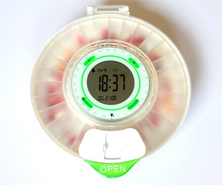 Smart Automatic Pill Dispenser with Alarm DoseControl | New Model 2021 | Neutral Dosage Rings | Transparent Lid