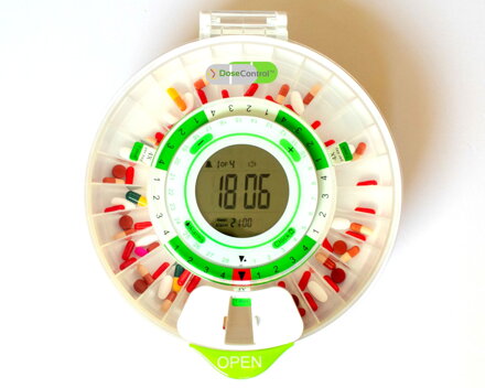 Smart Automatic Pill Dispenser with Alarm DoseControl | New Model 2021 | Neutral Dosage Rings | Transparent Lid