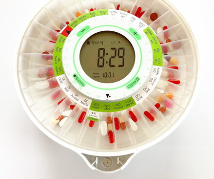 DOSECONTROL Automatische Medicijndispenser Smart | Transparant deksel | Model 2021 | Doseringssjablonen in het Nederlands  | 9 Alarmen | 2 veilige sloten | Afstandsbediening en Controle via de App