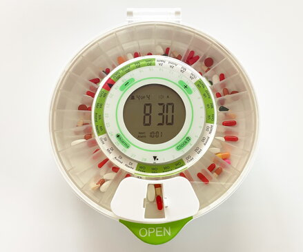 DOSECONTROL Automatische Medicijndispenser Smart | Transparant deksel | Model 2021 | Doseringssjablonen in het Nederlands  | 9 Alarmen | 2 veilige sloten | Afstandsbediening en Controle via de App
