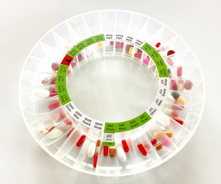 DOSECONTROL Dozator automat de medicamente Smart | Model 2021 | Capac transparent | Șabloane în limba română | Control de la distanță și monitorizare prin intermediul Android aplicației