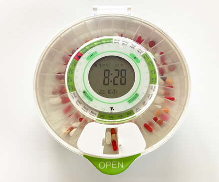 DOSECONTROL Dozator automat de medicamente Smart | Model 2021 | Capac transparent | Șabloane în limba română | Control de la distanță și monitorizare prin intermediul Android aplicației