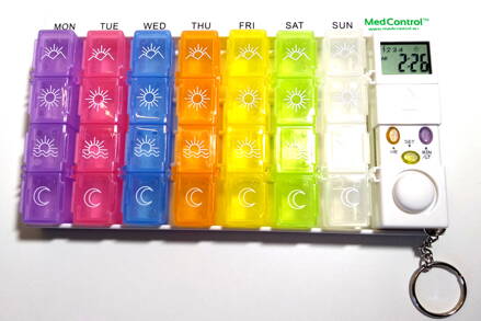 Weekly electronic pill dispenser with alarm MedControl™ - Model 2020